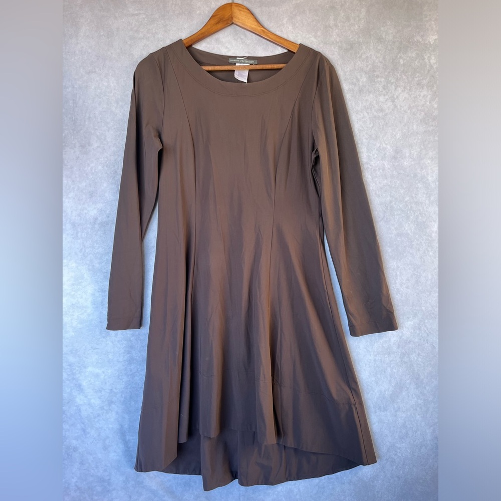 Elemente Clemente Long Sleeve Dress Brown Lagenlook Size 2